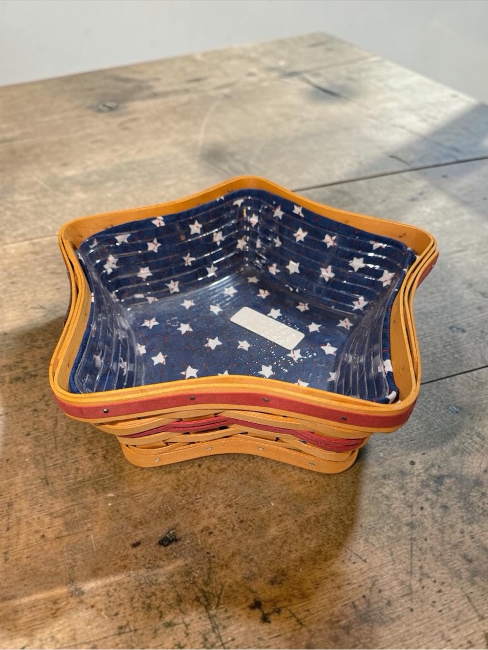 VINTAGE Large Longaberger 2001 Christmas Collection "Shining Star" Basket